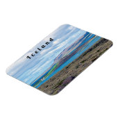 アイスランドの朝の海で農場がフィヨルドにある マグネット (左側)