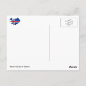 アイスランドの東部フィヨルド ポストカード (裏面)