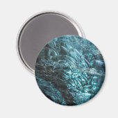 アイスランドの氷の洞窟の青い氷 マグネット (正面/裏面)