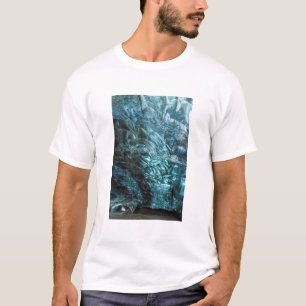 アイスランドの氷の洞窟の青い氷 Tシャツ