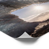 アイスランドの氷の洞窟を見ながら ポスター (角)