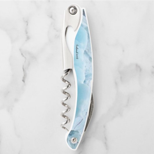 アイスランドの氷河コルクせん抜き ソムリエナイフ (正面)