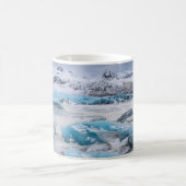 アイスランドの氷河氷の風景 コーヒーマグカップ (中央)