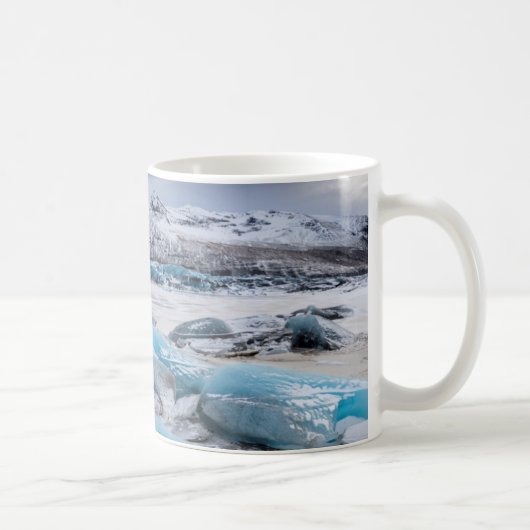 アイスランドの氷河氷の風景 コーヒーマグカップ (右)