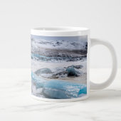 アイスランドの氷河氷の風景 ジャンボコーヒーマグカップ (右)