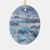 アイスランドの氷河氷の風景 セラミックオーナメント (右)