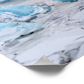 アイスランドの氷河氷の風景 ポスター (角)