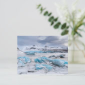 アイスランドの氷河氷の風景 ポストカード (スタンド正面)