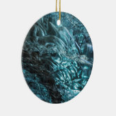 アイスランドの氷穴の青い氷 セラミックオーナメント (右)
