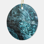 アイスランドの氷穴の青い氷 セラミックオーナメント (左)