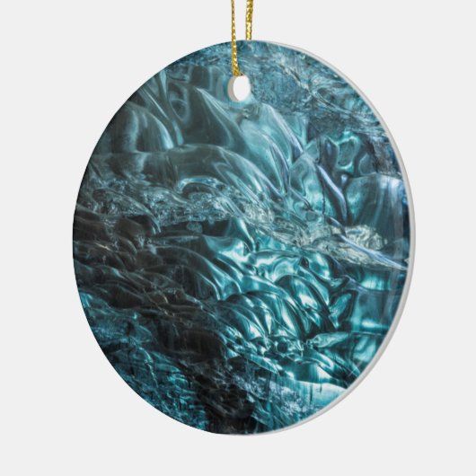 アイスランドの氷穴の青い氷 セラミックオーナメント (左)