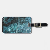 アイスランドの氷穴の青い氷 ラゲッジタグ (正面横)