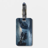 アイスランドの滝の風景 ラゲッジタグ (裏面縦)