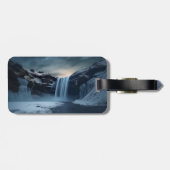 アイスランドの滝の風景 ラゲッジタグ (裏面横)