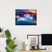 アイスランドの滝，ゴダフス ポスター (ホームオフィス)