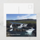 アイスランドの滝 ポストカード (正面/裏面)