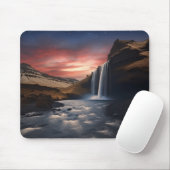 アイスランドの滝 マウスパッド (マウス)