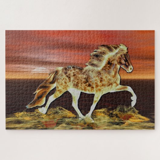 アイスランドの火災 ジグソーパズル (横)