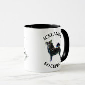 アイスランドの牧羊犬の所有者11oz。 マグ。 様式化された犬 マグカップ (正面右)