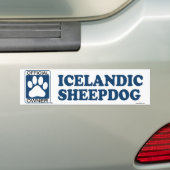 アイスランドの牧羊犬の青 バンパーステッカー (車上)