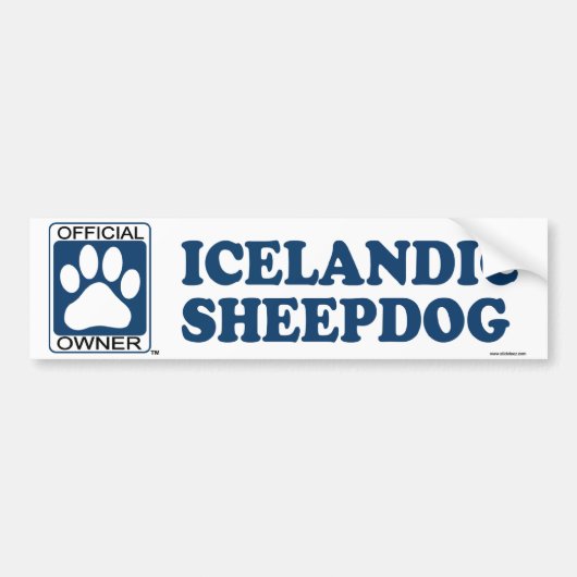 アイスランドの牧羊犬の青 バンパーステッカー (正面)
