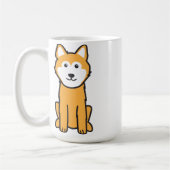 アイスランドの牧羊犬犬の漫画 コーヒーマグカップ (左)