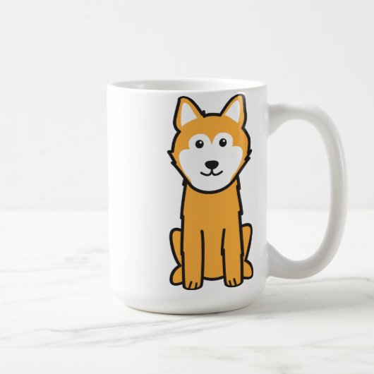 アイスランドの牧羊犬犬の漫画 コーヒーマグカップ (右)