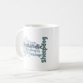 アイスランドの牧羊犬 コーヒーマグカップ (正面左)