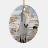 アイスランドの白馬 セラミックオーナメント (右)