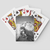 アイスランドの白黒の氷河遊のカード トランプ (裏面)