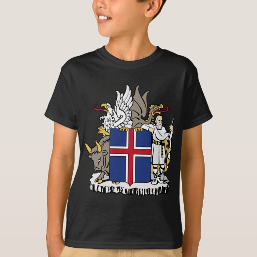 アイスランドの紋章付き外衣 Tシャツ (正面)