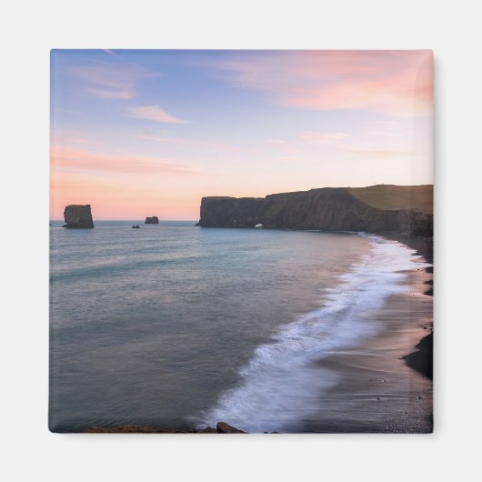 アイスランドの素晴らしい夕日の景色 マグネット (正面)