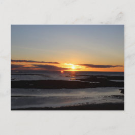 アイスランドの美しい夕日のはがき ポストカード