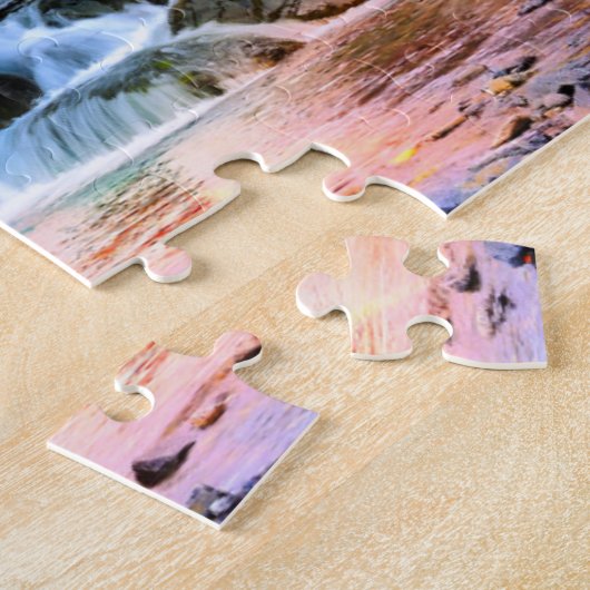 アイスランドの美しい景色の景色 ジグソーパズル (側面)