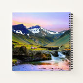 アイスランドの美しい風景 ノートブック (裏面)