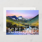 アイスランドの美しい風景 ポストカード (正面/裏面)