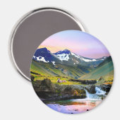 アイスランドの美しい風景 マグネット (正面/裏面)