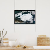 アイスランドの衛星ポスターマップの写真 ポスター (キッチン)