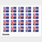 アイスランドの角光沢フラグ スクエアシール (シート)