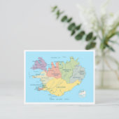 アイスランドの詳細地図 ポストカード (スタンド正面)