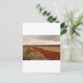 アイスランドの赤い砂利道 ポストカード (スタンド正面)