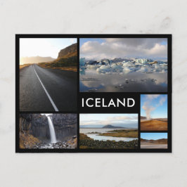 アイスランドの風景の複数の写真の画像コラージュ ポストカード