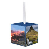 アイスランドの風景 – フォトキューブオーナメント キューブオーナメント (裏面アングル)