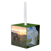 アイスランドの風景 – フォトキューブオーナメント キューブオーナメント (裏面アングル)