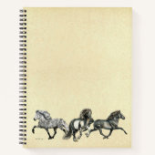 アイスランドの馬が動く ノートブック (正面)