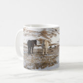 アイスランドの馬のいる風景 コーヒーマグカップ (正面左)