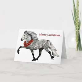 アイスランドの馬のクリスマス カード