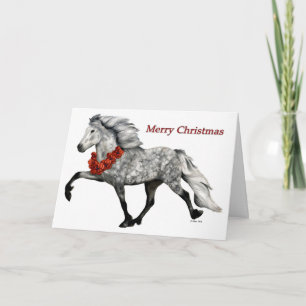 アイスランドの馬のクリスマス カード