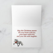 アイスランドの馬のクリスマス カード (内部)