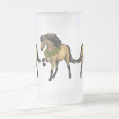 アイスランドの馬のクリスマス フロストグラスビールジョッキ (中央)